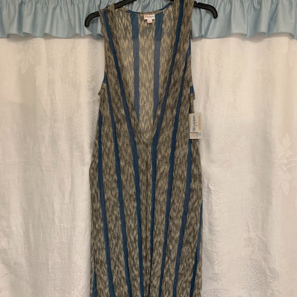 Blue & Grey Long Vest
